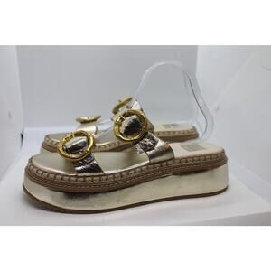 Dolce Vita Gold Rysha Platform Sandals sz 9.5M